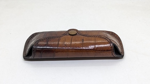 Cow Leather Glasses Case-Brown