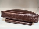 CROCODILE PATTERN LEATHER LAPTOP BAG
