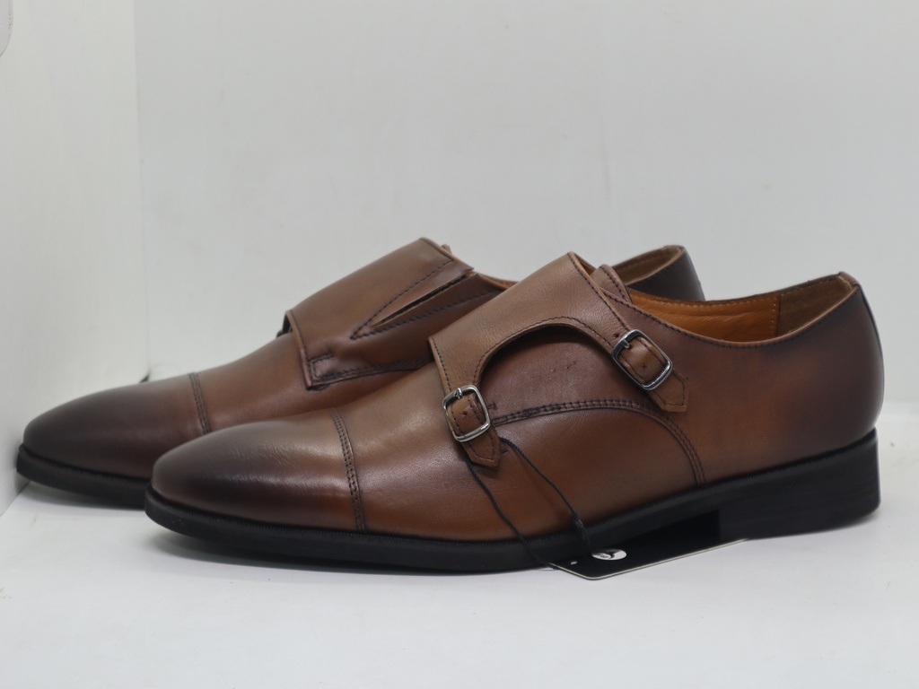 Pure Leather Double Monk Formal Shoes