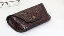 Handmade Cow Leather Crocodile Glasses Case