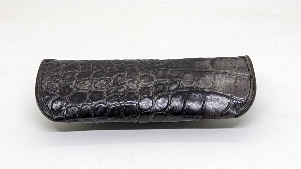 Cow Leather Glasses Case-Black