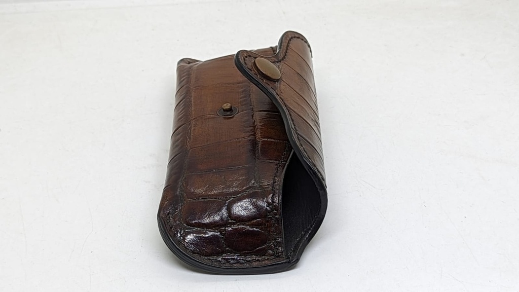 Cow Leather Glasses Case-Brown