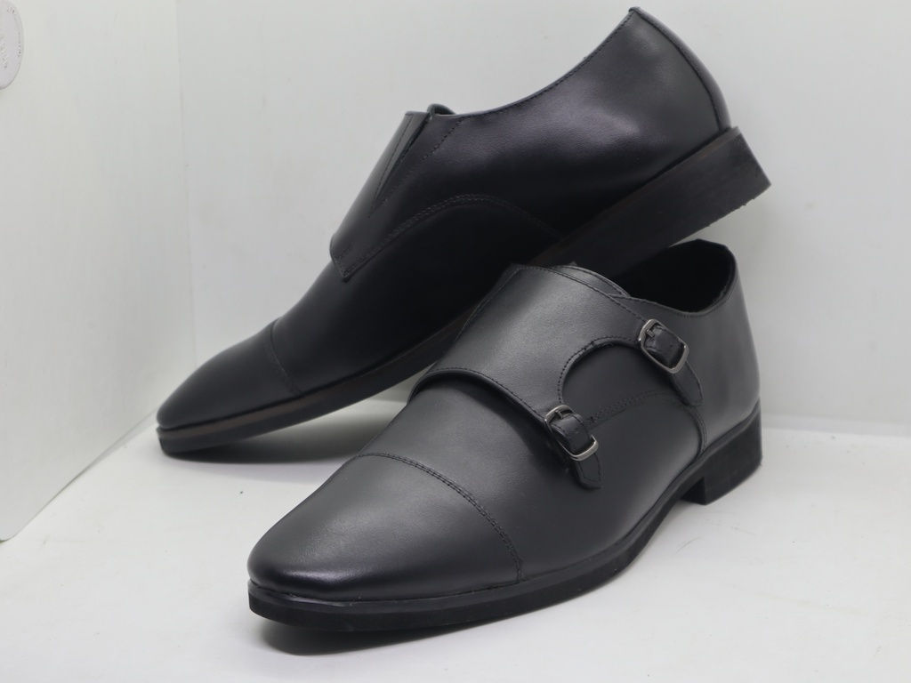 Pure Leather Double Monk Formal Shoes