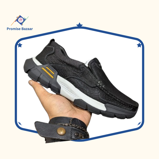 Pure Leather Premium Casual Shoes-BK